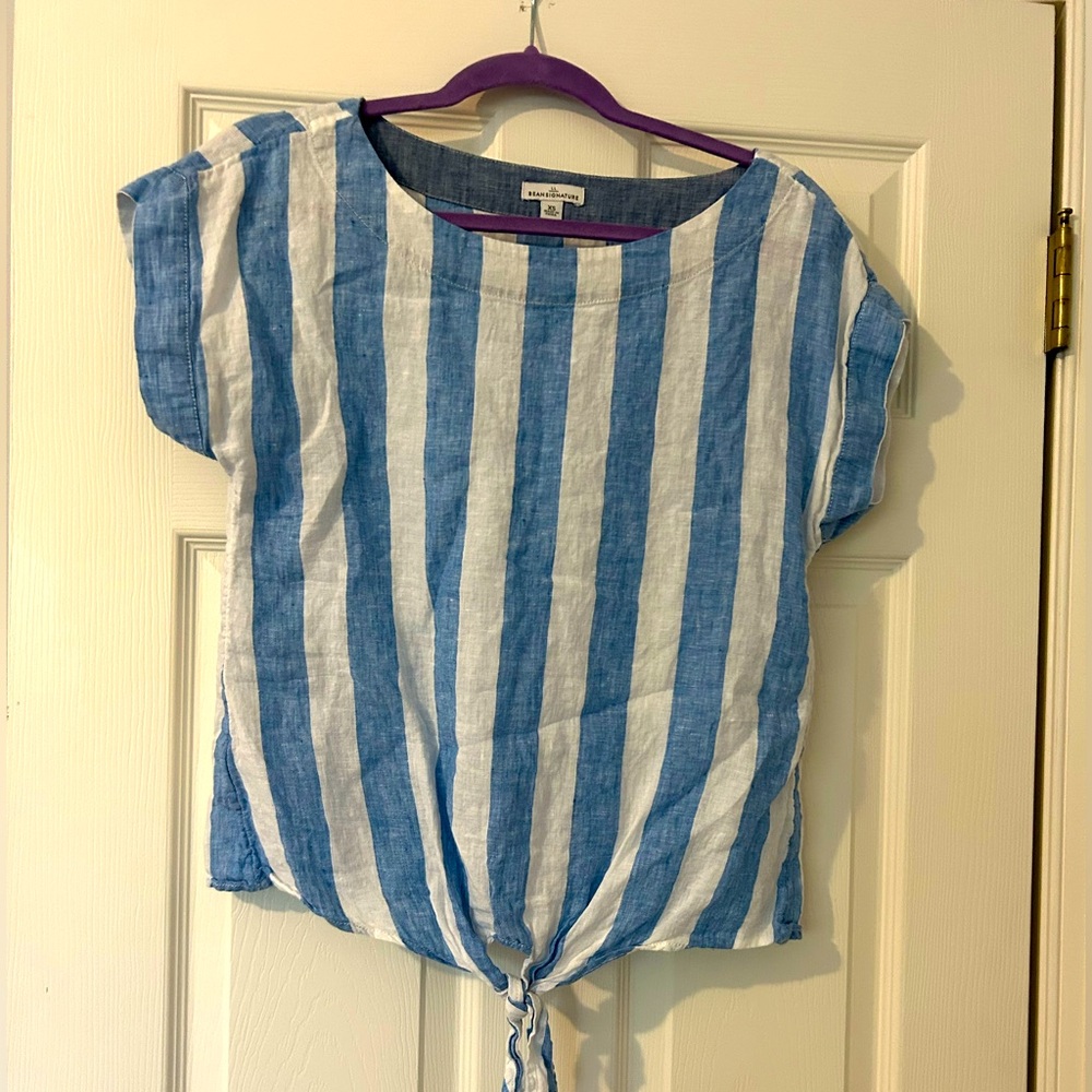LL Bean signature linen top